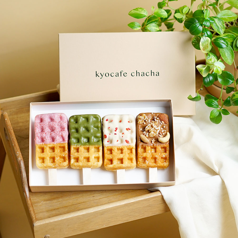 【夏季限定】いろどり京ワッフルボックス+「大人のリッチチョコミント京ワッフル」8本入り 送料無料