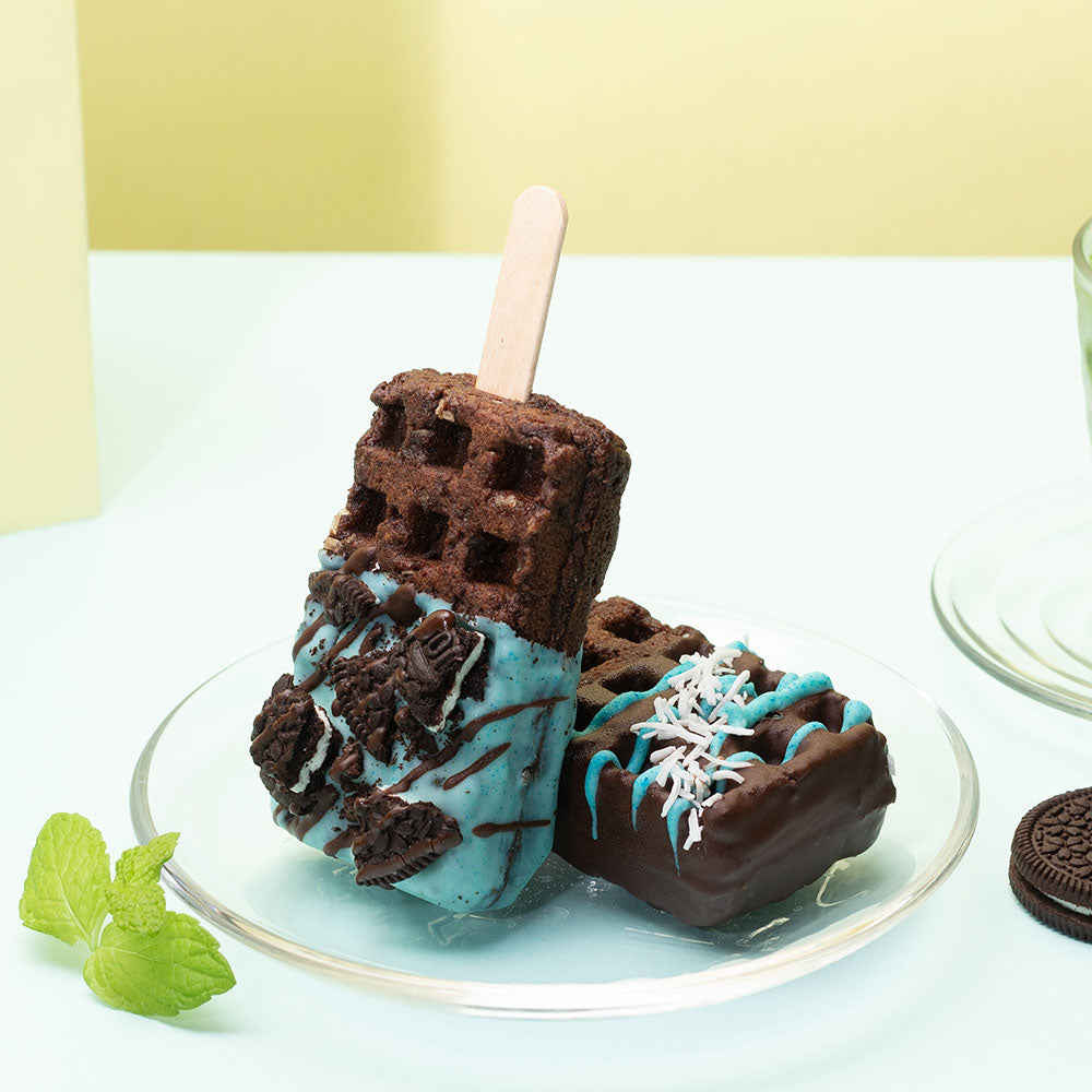 【夏季限定】「大人のリッチチョコミント京ワッフル」2本入り 送料無料