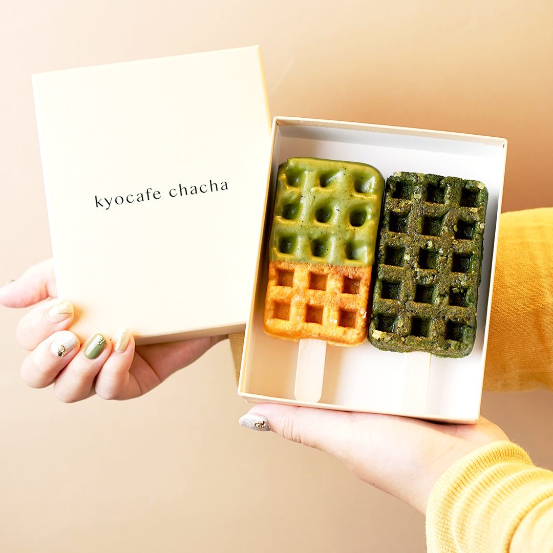 京ワッフル2本入 (抹茶&プレミアム宇治抹茶) 送料無料