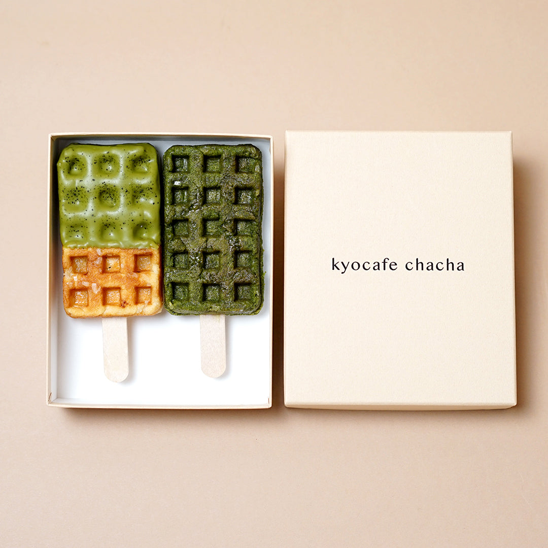 京ワッフル2本入 (抹茶&プレミアム宇治抹茶) 送料無料