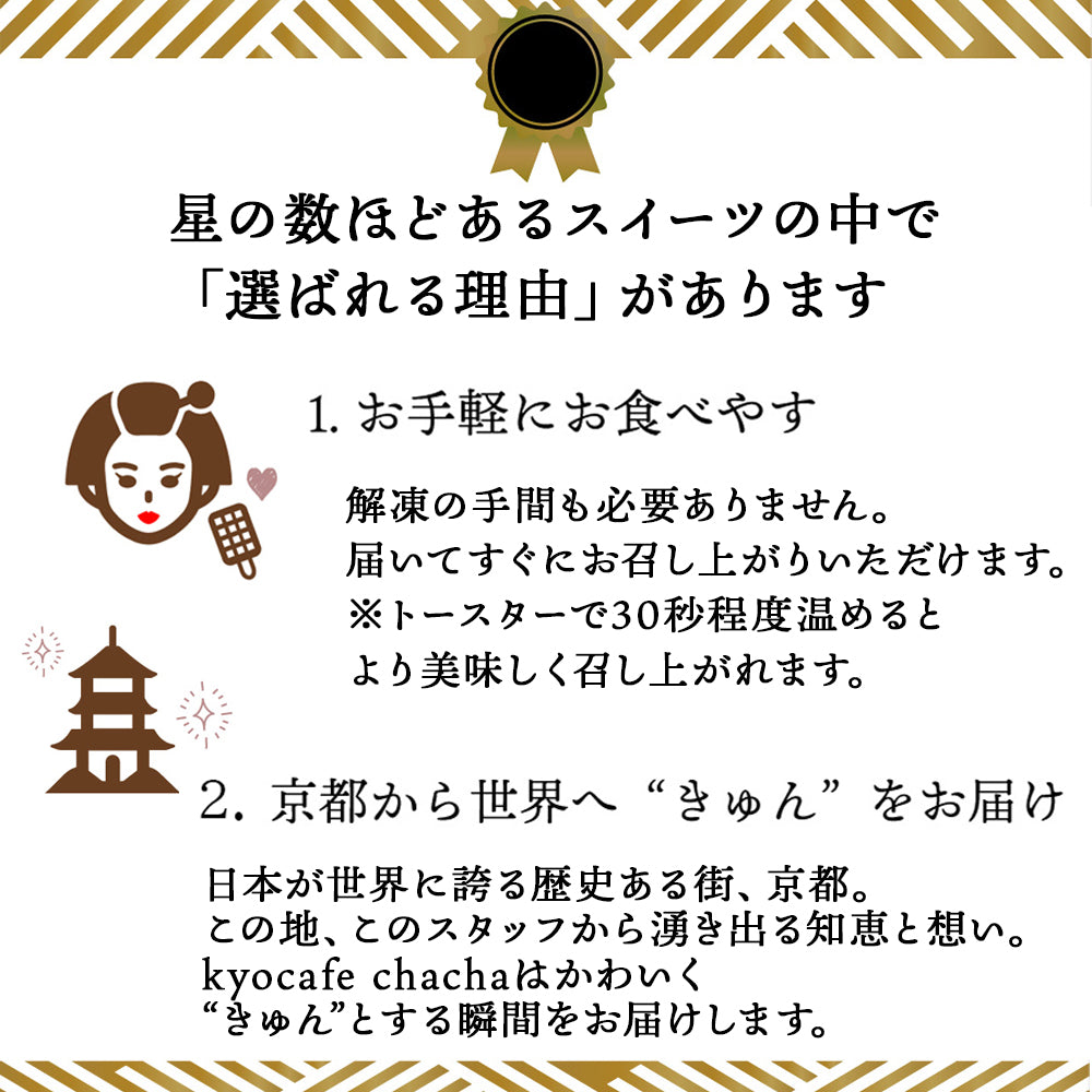 大人のリッチチョコミント京ワッフル　2本入り 送料無料